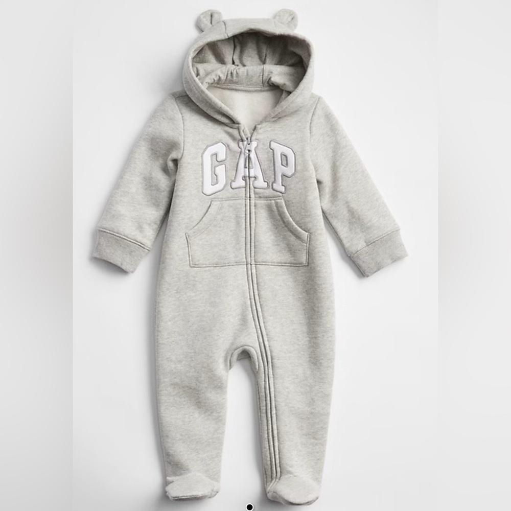 GAP Light Gray Kids Footed One Piece